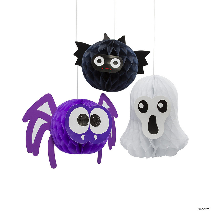 10" Spooktacular Friends Honeycomb Ceiling Decorations - 6 Pc. Image
