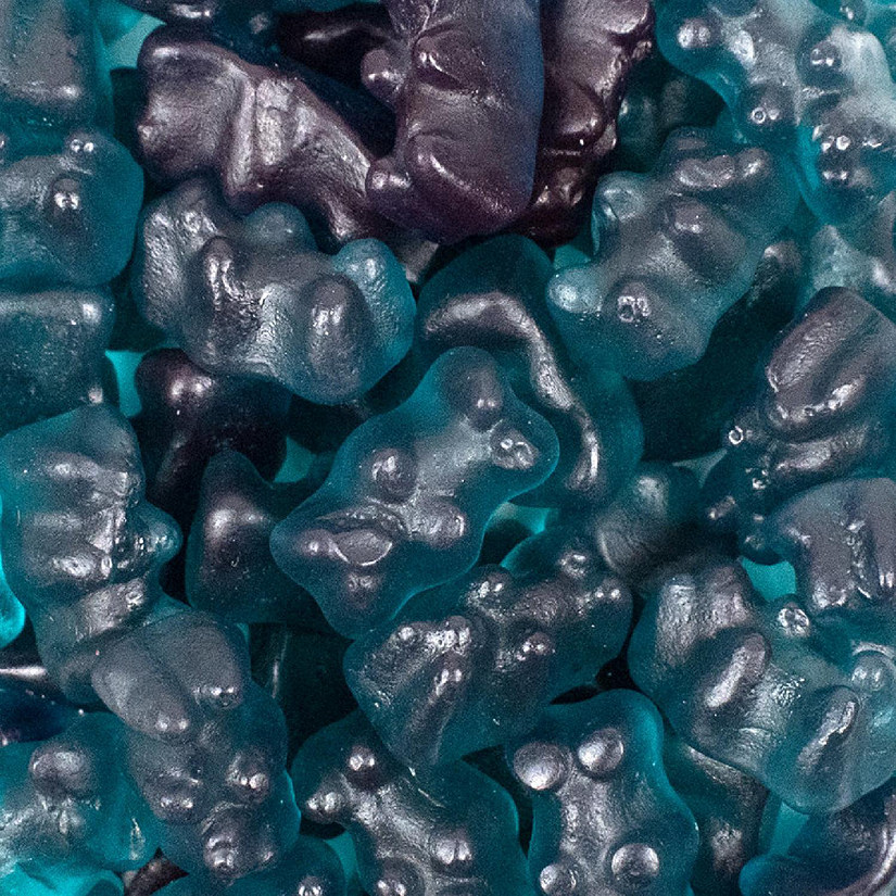 100 Pcs Blue Raspberry Gummi Bears Candy (1 lb) Image