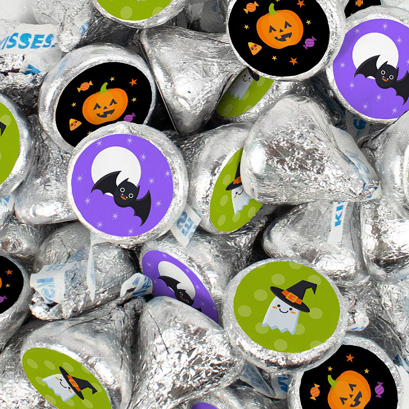 100 Pcs Halloween Party Candy Chocolate Hershey's Kisses (1lb) - Cute Mix Image