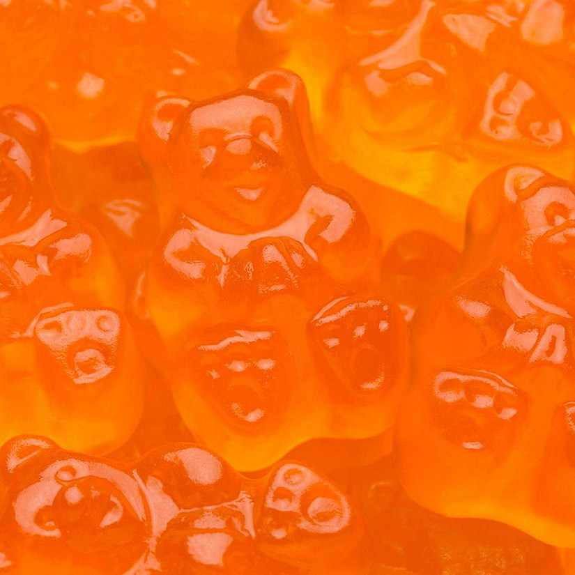 100 Pcs Orange Candy Gummi Bears (1 lb) Image