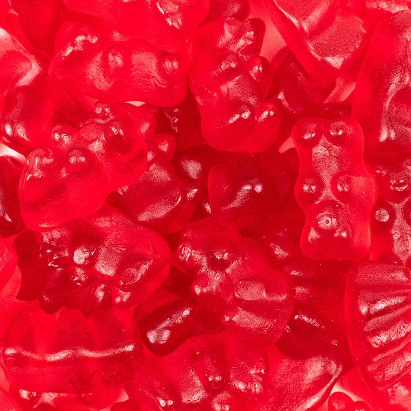100 Pcs Red Candy Cherry Gummi Bears (1 lb) Image
