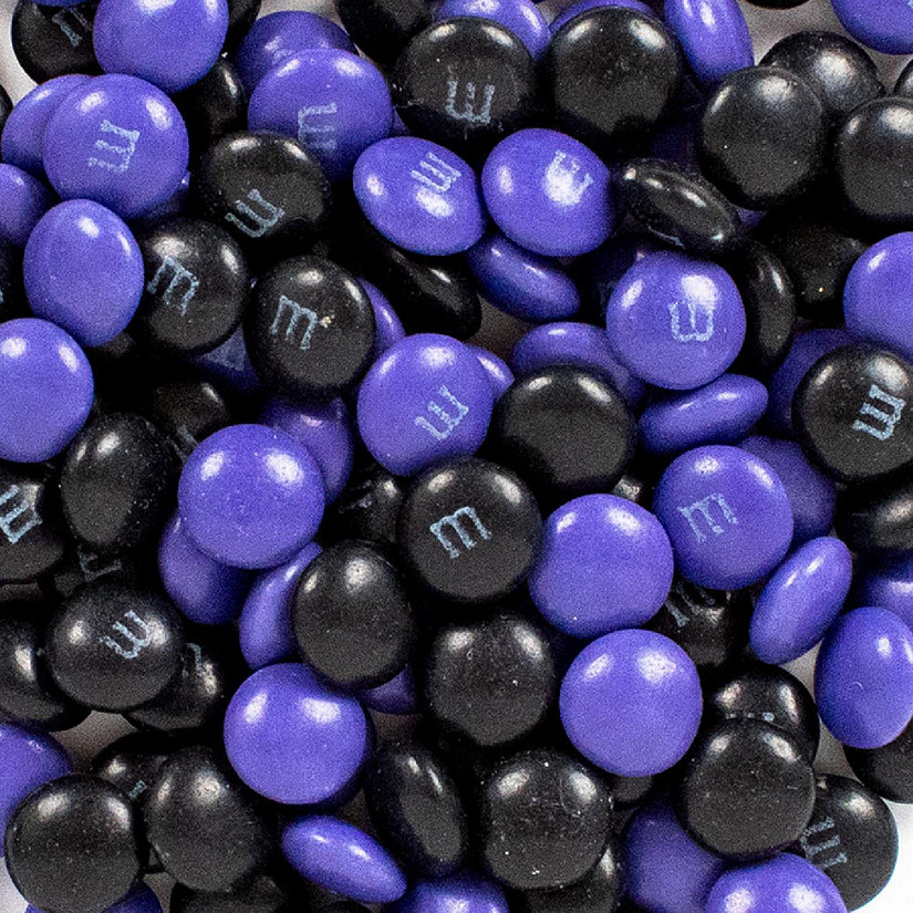 1,000 Pcs Black & Purple M&M's Candy Milk Chocolate (2 lb) Image
