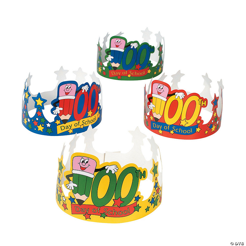 100th Day of School Crowns - 12 Pc. Image