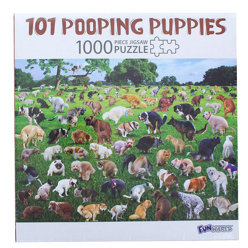101 Pooping Puppies 1000 Piece Jigsaw Puzzle Image