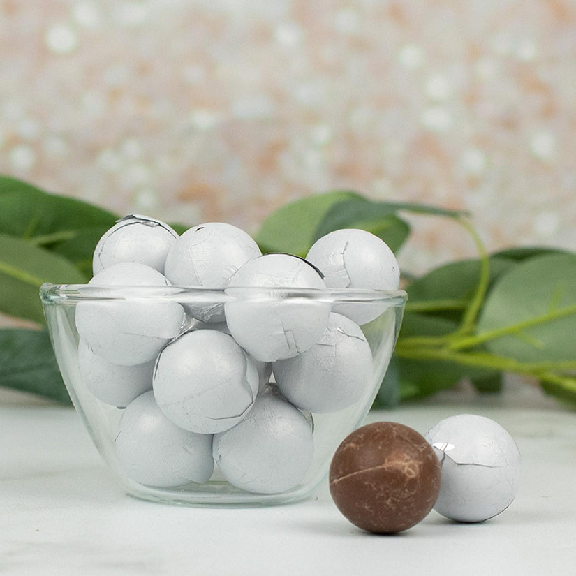 102 Pcs White Candy Foil Wrapped Chocolate Balls (1.5 lbs) Image