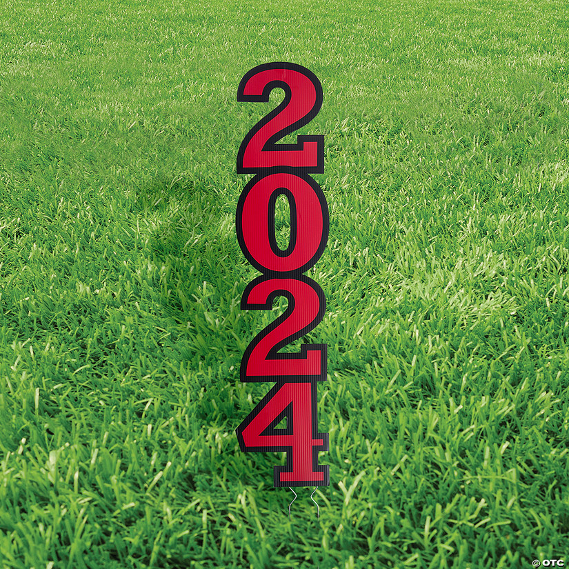 11" x 30" Red Class of 2024 Yard Stake Image