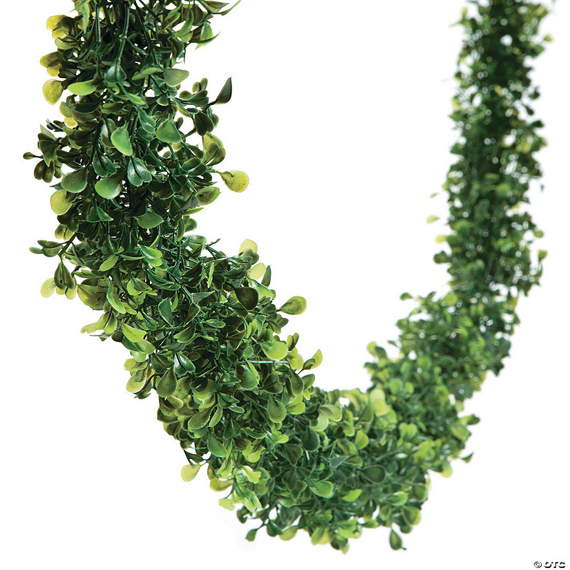 12 Ft. x 7" Classic Faux Boxwood Green Plastic Garland Image