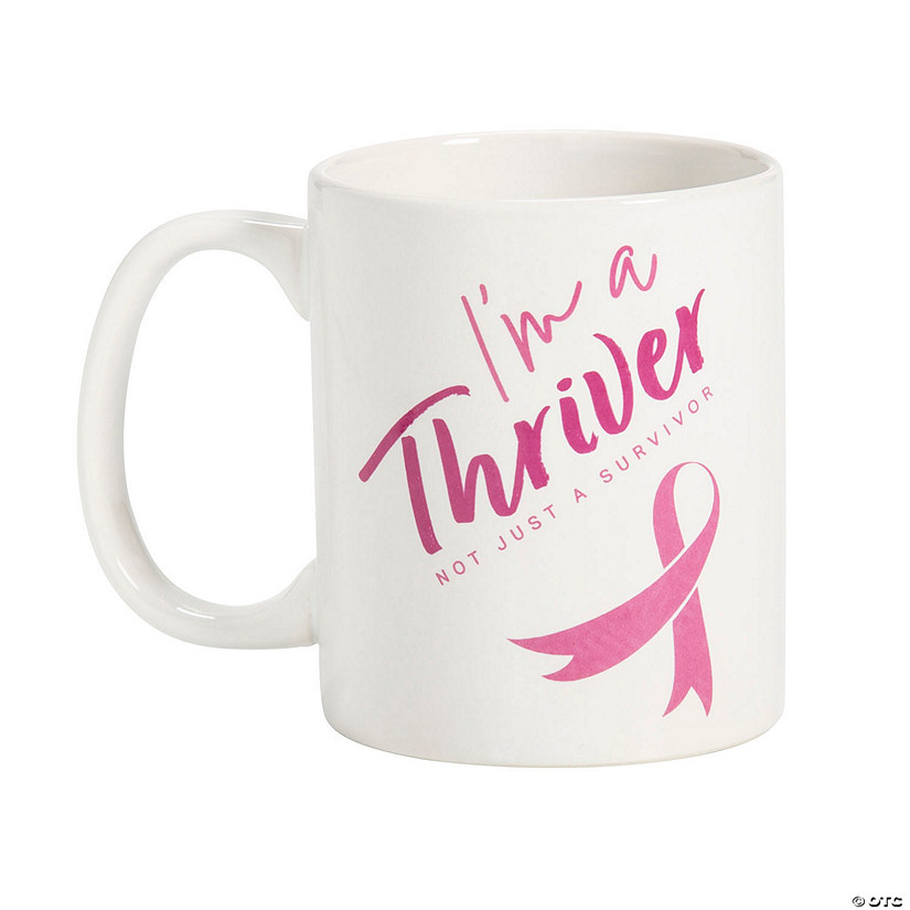 12 oz. Breast Cancer Thriver Ceramic Coffee Mug Image