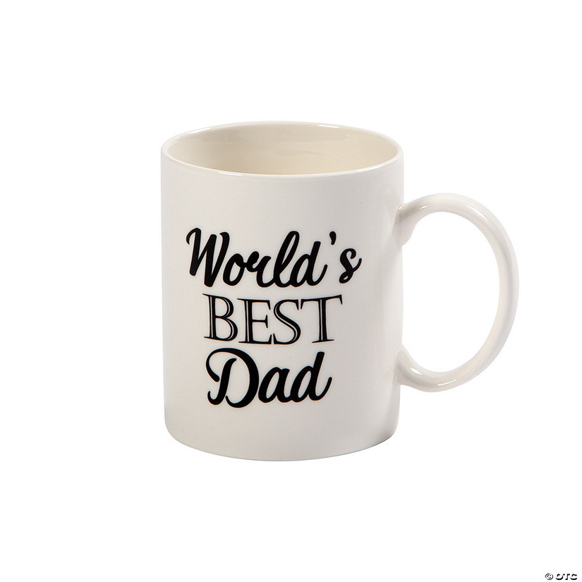 12 oz. Father&#8217;s Day World&#8217;s Best Dad Reusable Ceramic Coffee Mug Image