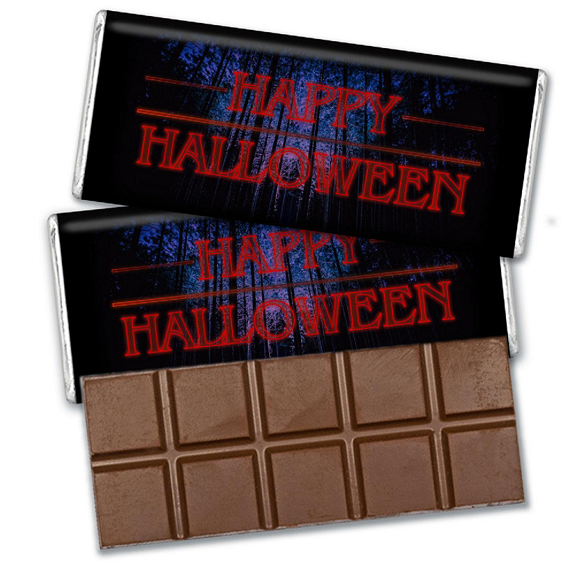 12 Pcs Halloween Candy Party Favors in Bulk Belgian Chocolate Bars - Stranger Image