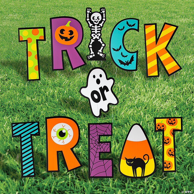 12" x 22" Trick-or-Treat Yard Signs - 11 Pc. Image