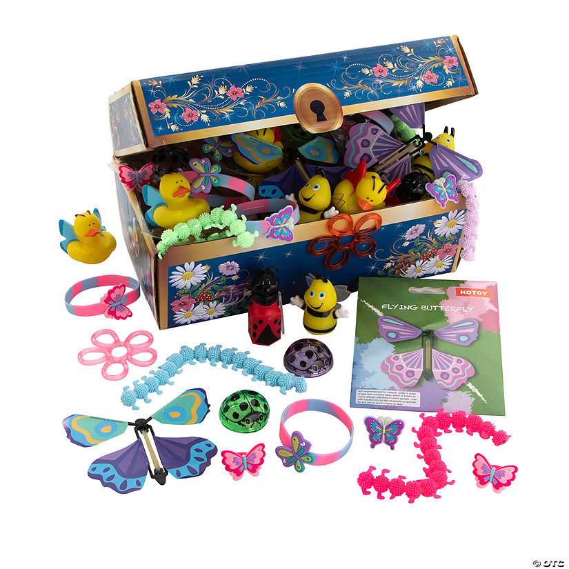 12" x 7 1/4" Bulk 108 Pc. Springtime Toys Treasure Chest Assortment Image