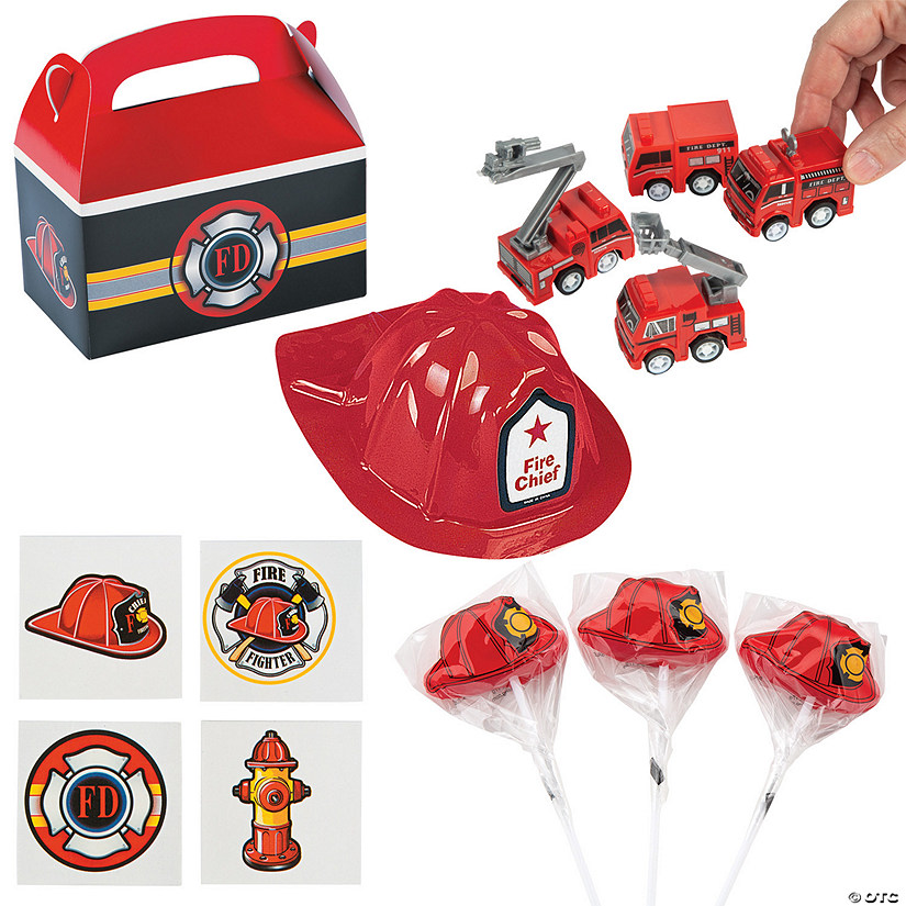 120 Pc. Firefighter Party Favor Kit for 12 Image