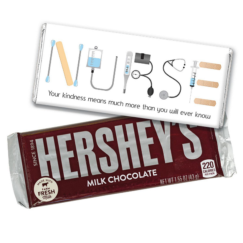 12ct Nurse Appreciation Week Thank You Candy Gifts in Bulk Hershey's Bars by Just Candy Image