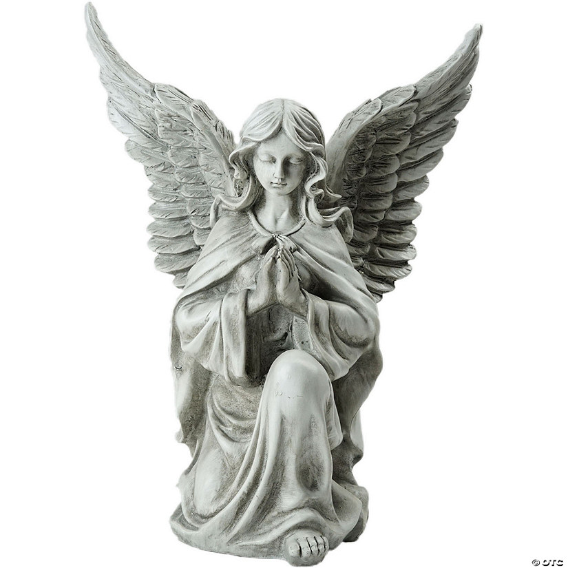 13" Kneeling Praying Angel Outdoor Garden Statue Image
