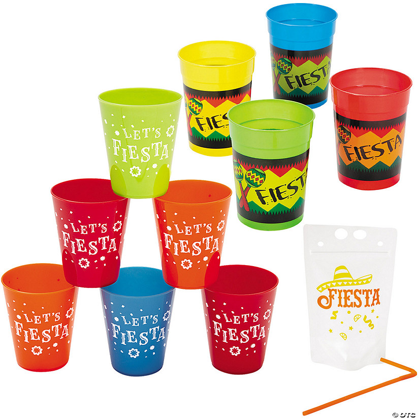 136 Pc. Let&#8217;s Fiesta Drinkware Kit for 36 Guests Image