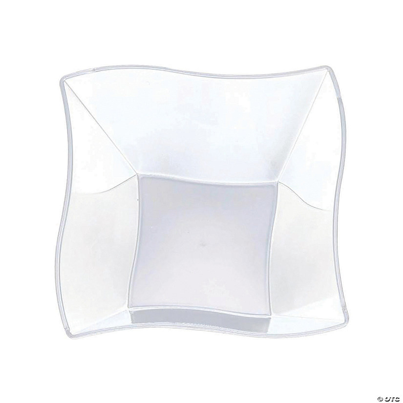 14 oz. Clear Wave Plastic Soup Bowls (70 Bowls) Image