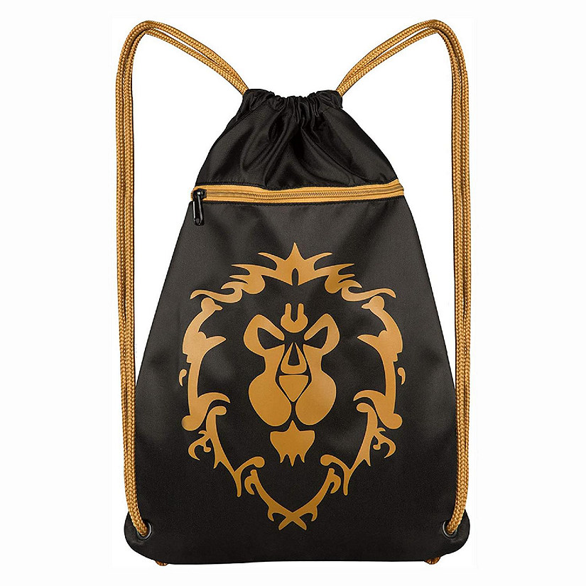 14" x 19" World of Warcraft Alliance Loot Bag Drawstring Cinch Backpack Image