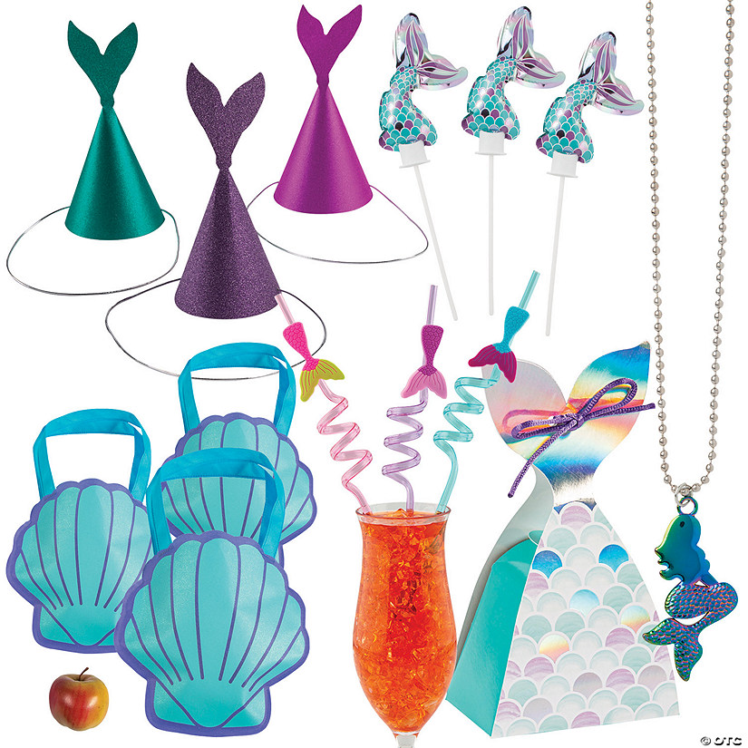 144 Pc. All Things Mermaid Party Kit for 24 Guests Image