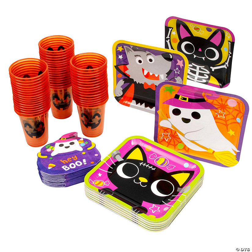 146 Pc. Boo Crew Halloween Party Disposable Tableware Kit for 48 Guests Image