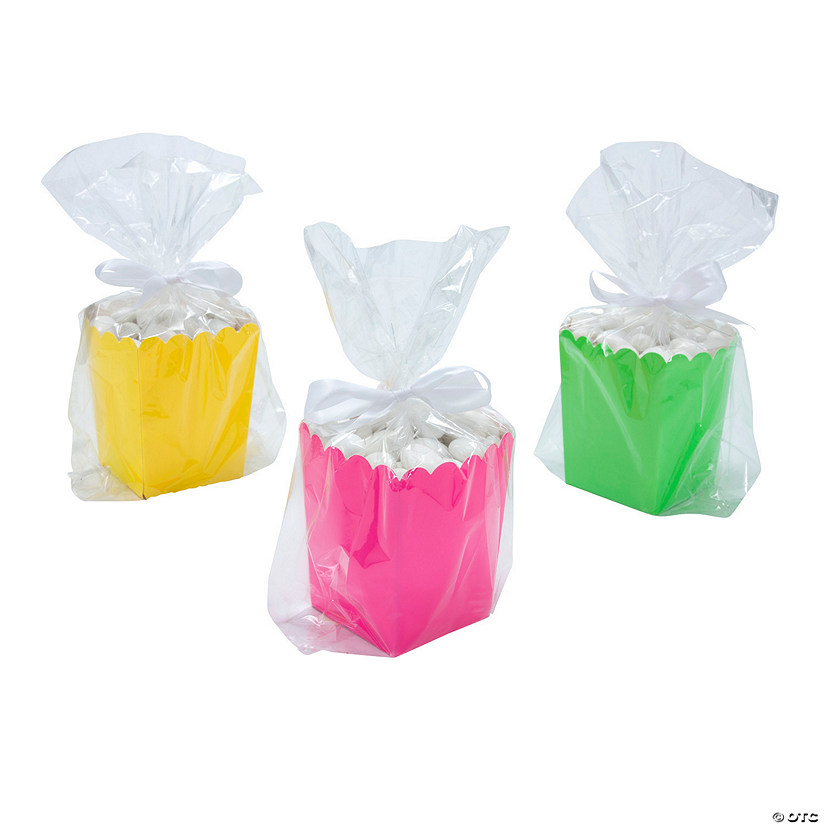 148 Pc. Neon Popcorn Box Favor Kit for 48 Guests Image