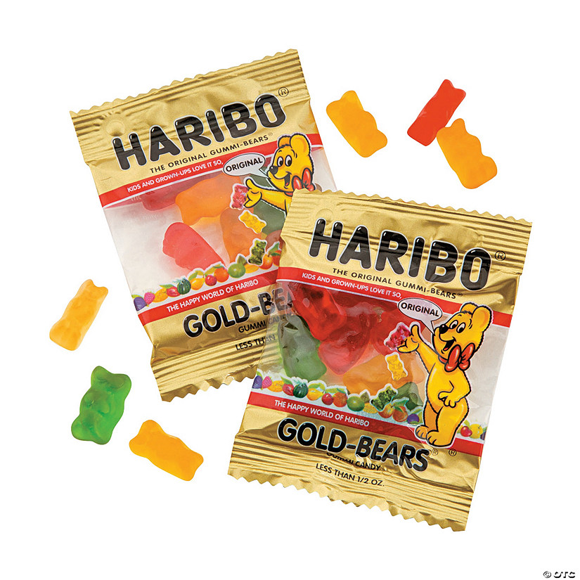 15 oz. Haribo<sup>&#174;</sup> Classic Gold Fruit Gummi-Bears Mini Packs - 37 Pc. Image