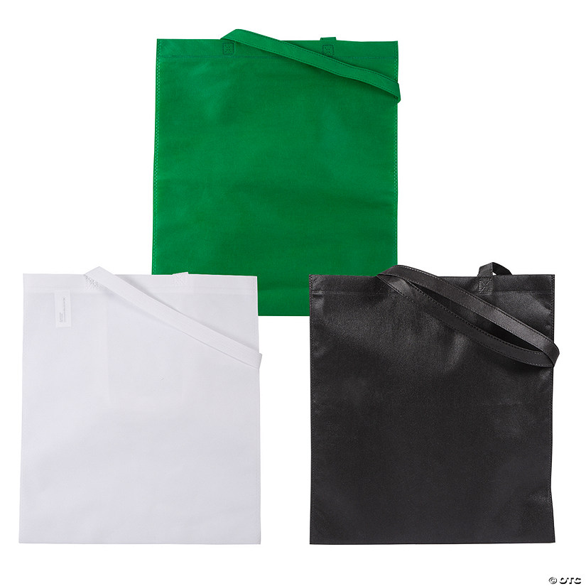 15" x 17" Bulk 72 Pc. Green Spirit Large Nonwoven Tote Bag Kit Assortment Image