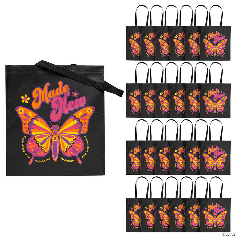 15" x 17" Large Religious Made New Tote Bags - 12 Pc. Image