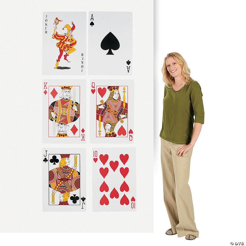 16 1/2" x 24" Playing Card Cardstock Cutouts - 6 Pc. Image