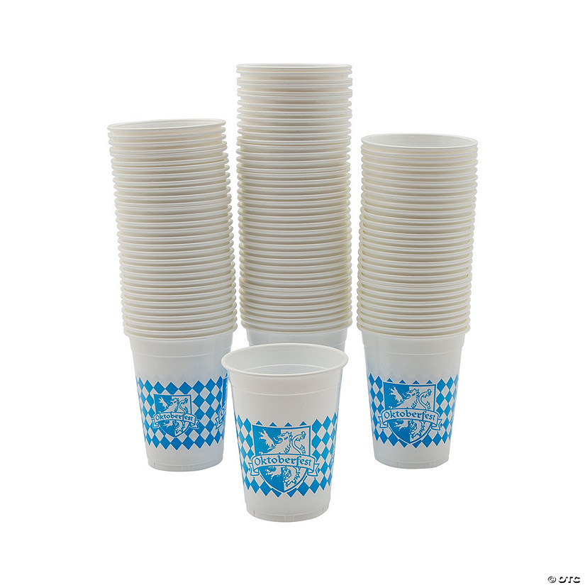 16 oz. Bulk 100 Ct. Oktoberfest Disposable Plastic Cups Image