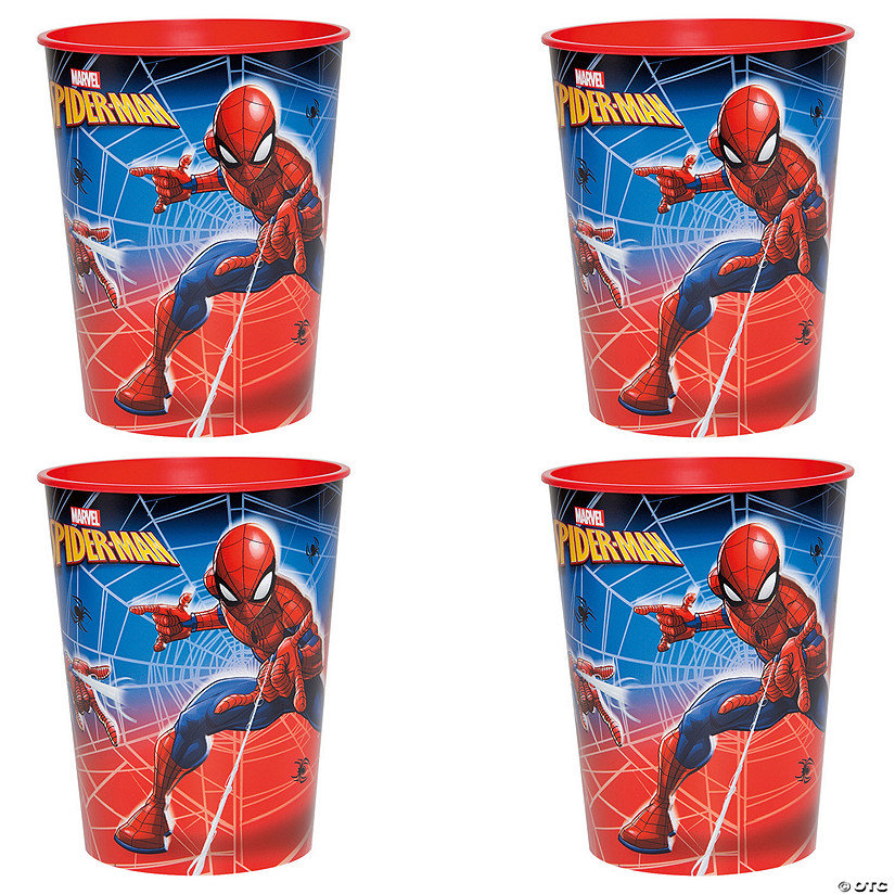 16 oz. Marvel&#8217;s Spider-Man&#8482; Reusable BPA-Free Plastic Favor Tumblers - 12 Ct. Image