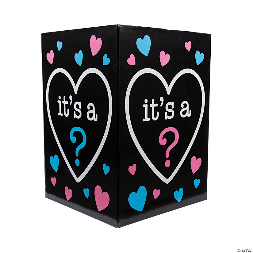 17" x 24" Baby Shower Gender Reveal Balloon Cardboard Box Image