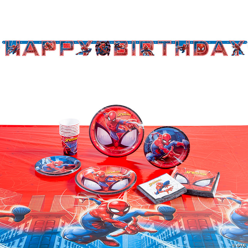 188 Pc. Marvel&#8217;s Spider-Man&#8482; Disposable Tableware Kit for 24 Guests Image