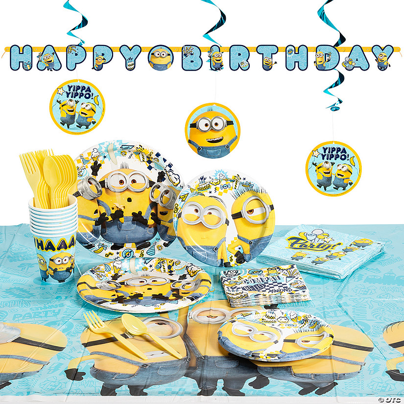 191 Pc. Minions&#8482; Disposable Tableware Kit for 24 Guests Image