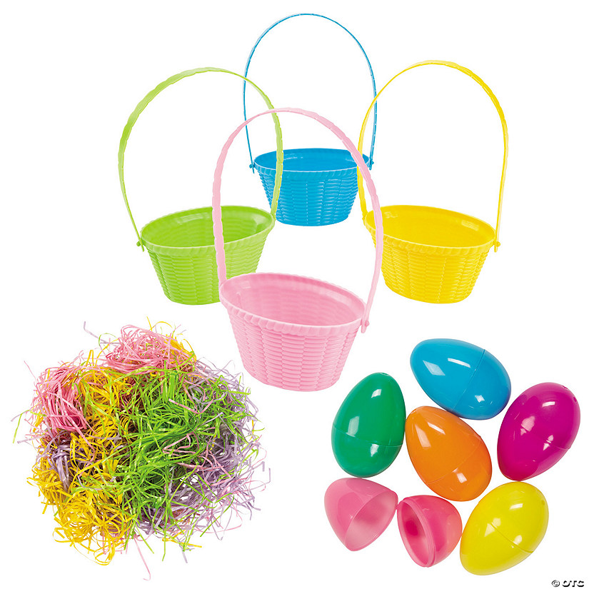 192 Pc. Mini Easter Baskets with Mini Easter Eggs Kit for 36 Image