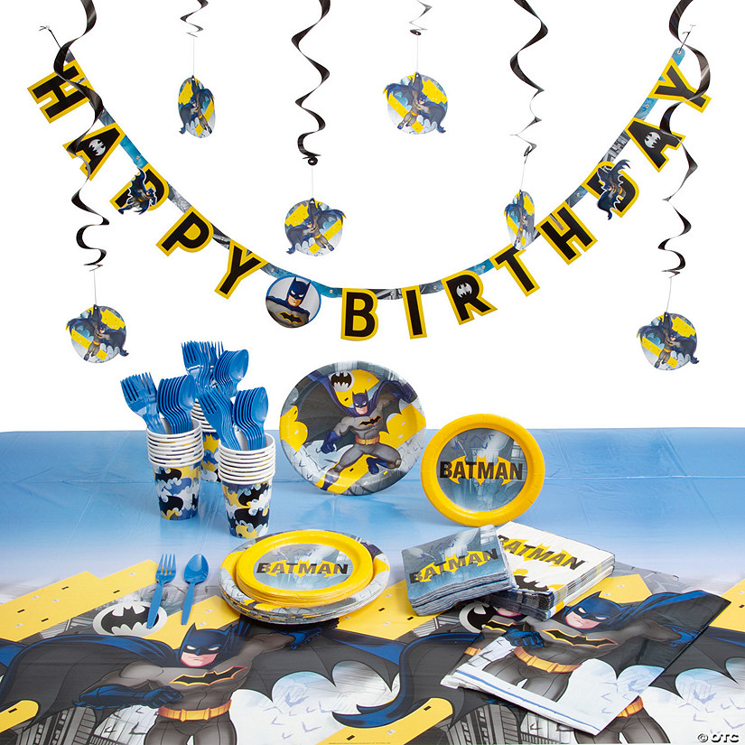 194 Pc. Batman&#8482; Birthday Party Tableware Kit for 24 Guests Image