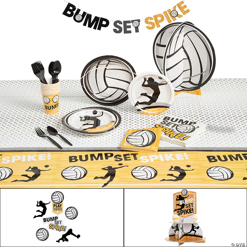 196 Pc. Volleyball Party Ultimate Tableware Kit for 24 Guests Image