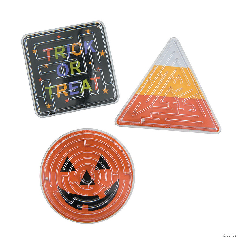 2 1/2" - 2 3/4" Mini Halloween Trick-or-Treat Plastic Maze Puzzles - 24 Pc. Image