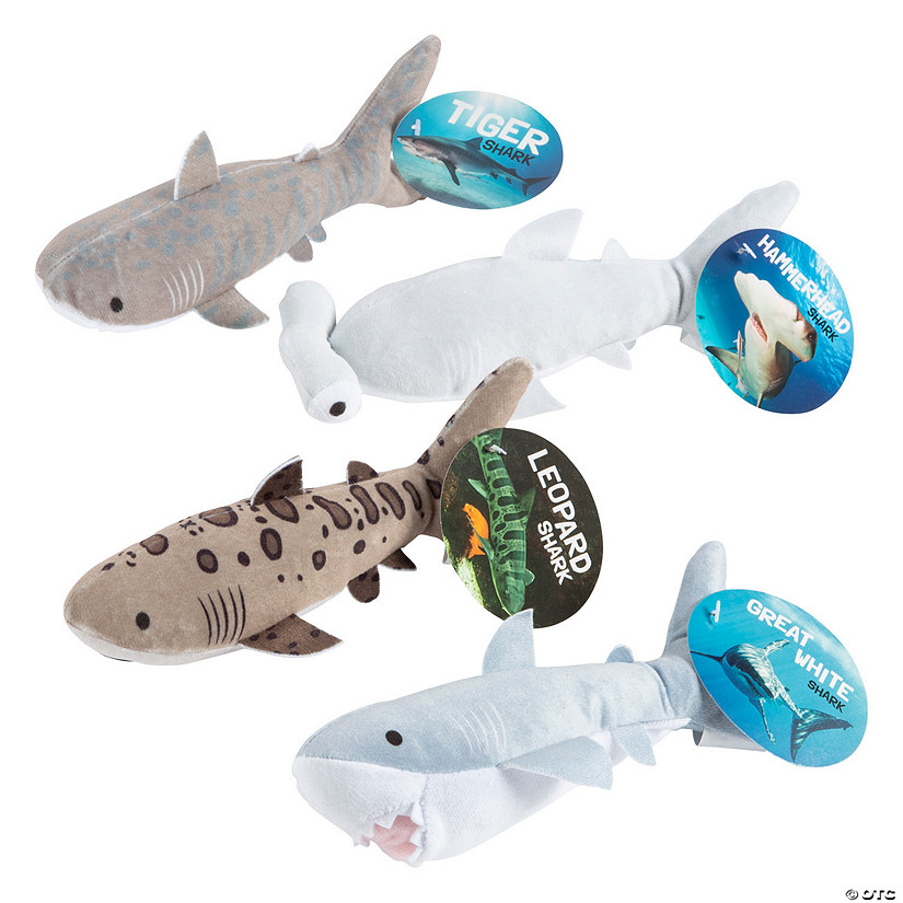2 1/2" - 3" Discovery Shark Week&#8482; Stuffed Sharks with Card for 12 Image