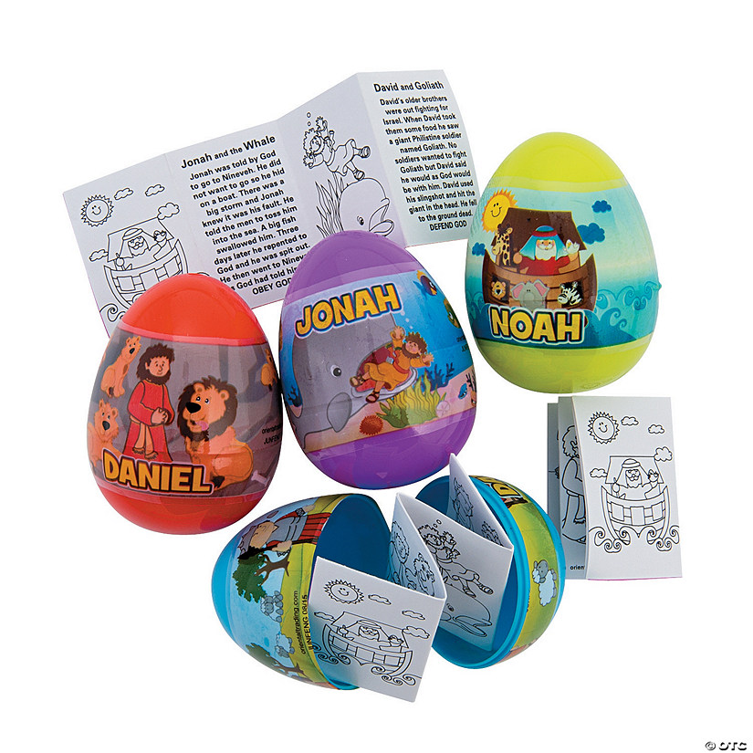 2 1/2" Bible Story-Filled Plastic Easter Eggs - 12 Pc. Image