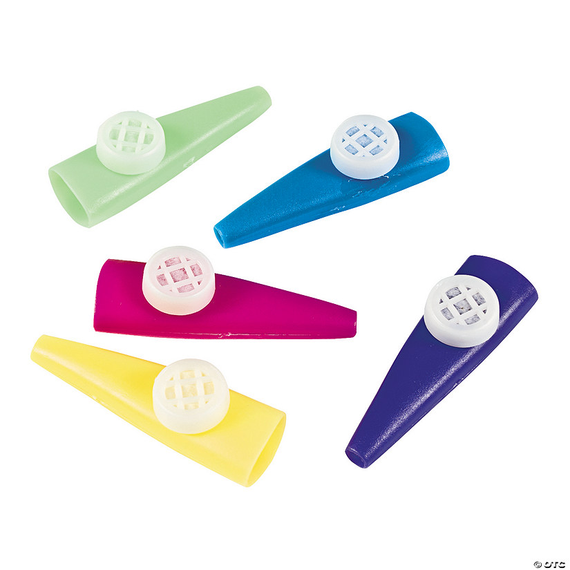 2 1/2" Bulk 72 Pc. Assorted Bright Colors Plastic Kazoos Image
