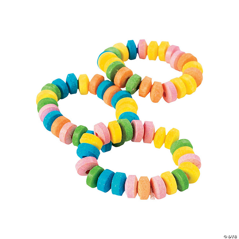 2 1/2" Stretchable Multicolored Hard Candy Bracelets - 48 Pc. Image