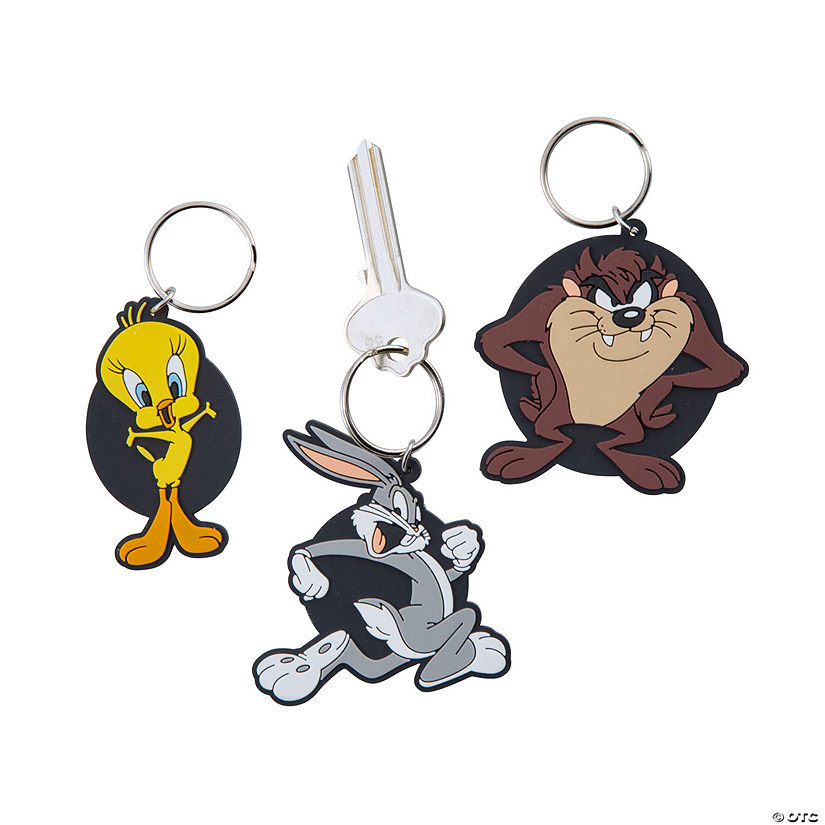 2 1/4" &#8211; 2 1/2" Looney Tunes&#8482; Character Rubber Keychains &#8211; 12 Pc. Image
