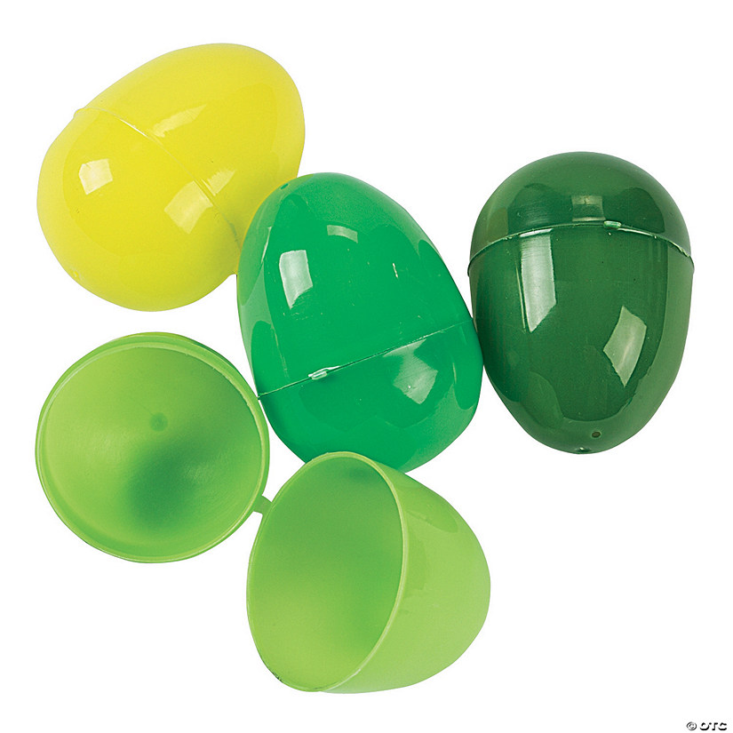 2 1/4"  Bulk 144 Pc. Green Plastic Easter Eggs Image
