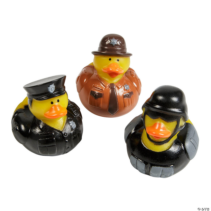 2 1/4" Law Enforcement Police, S.W.A.T. & State Trooper Rubber Ducks - 12 Pc. Image