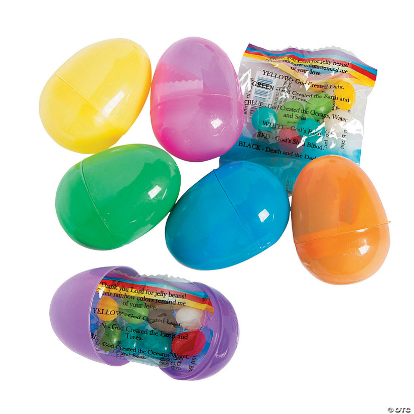 2 1/4" Religious Candy-Filled Plastic Easter Eggs - 24 Pc. Image