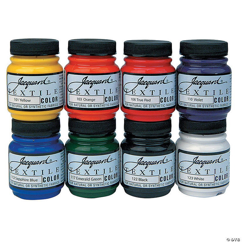 2.25-oz. Jacquard Textile Primary & Secondary Assorted Colors Fabric Paint - Set of 8 Image