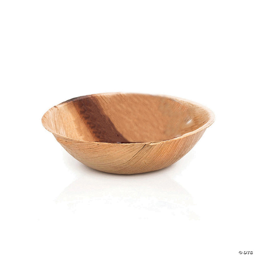 2.5" Round Palm Leaf Eco Friendly Mini Disposable Dip Bowls (100 Bowls) Image