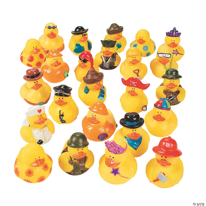 2" Bulk 100 Pc. Mega Everyday Fun Yellow Rubber Ducks Assortment Image
