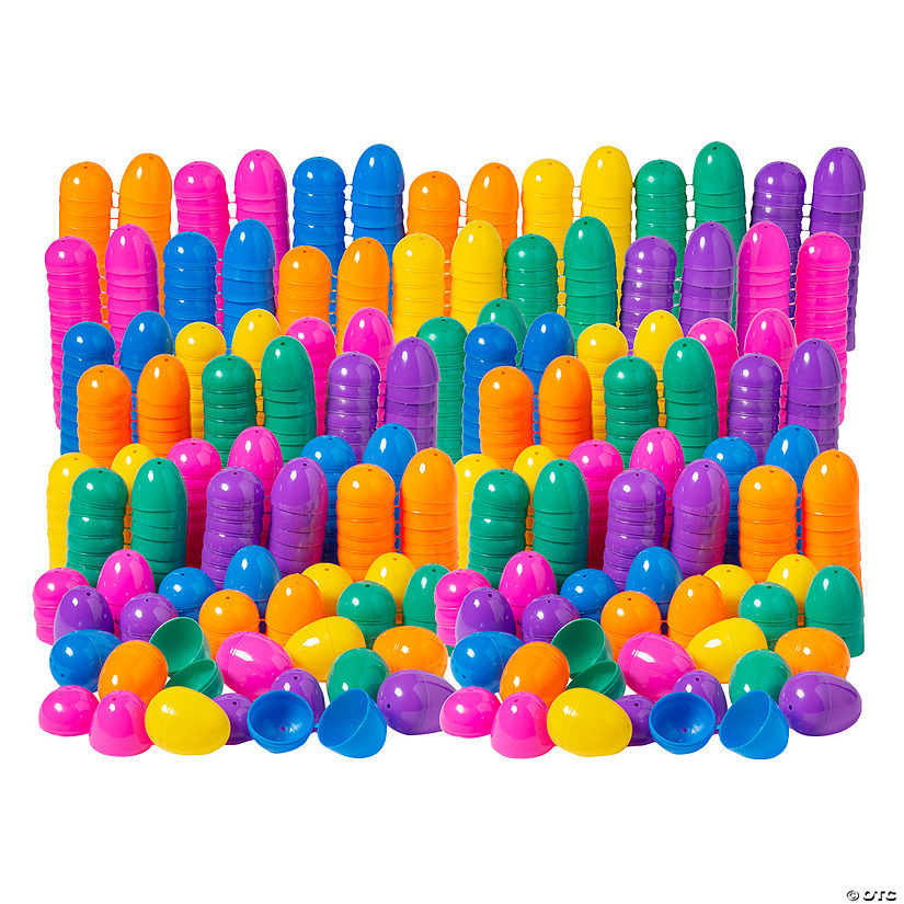 2" Bulk 432 Pc. Mega Colorful Bright Plastic Easter Eggs - 432 Pc. Image